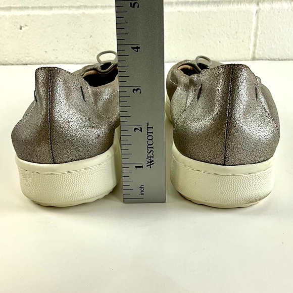 Eileen Fisher Loafers Sydney Slip-On Leather Sulver Sneakers woman Size 9 - Picture 10 of 11